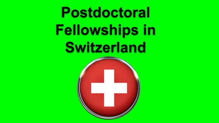 Postdoctoral Fellowships in Switzerland 2023