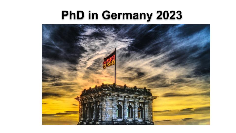 phd in germany 2023
